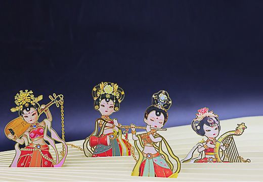 敦煌飞天仙女金属书签定制