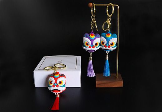 中国风醒狮钥匙扣定制