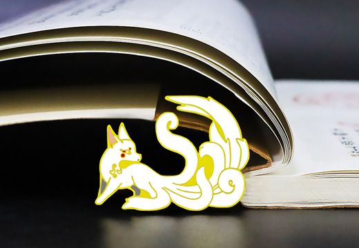 卡通狐狸金属徽章定制