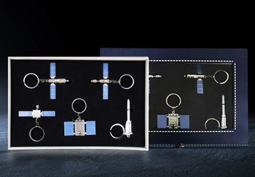 航天航空立体套装金属钥匙扣定制