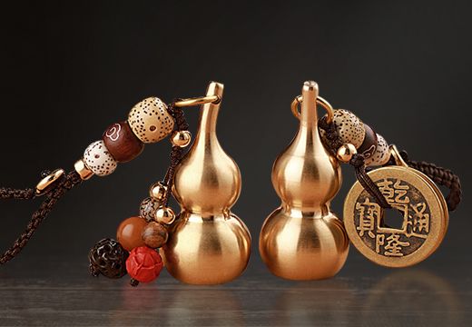 福禄·五帝钱金属钥匙扣定制