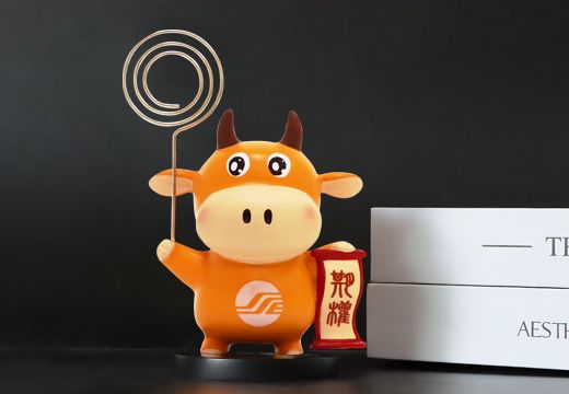 期权小牛卡通公仔摆件定制