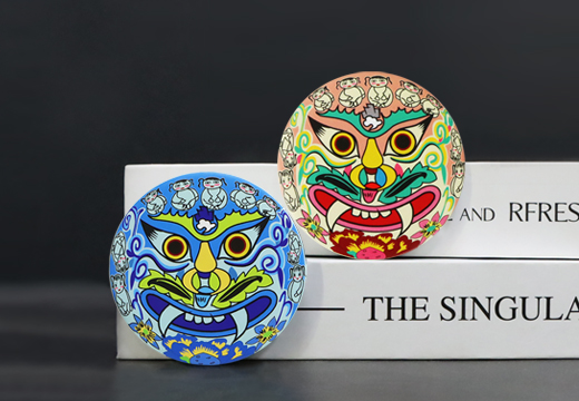 女娲面具马口铁冰箱贴定制