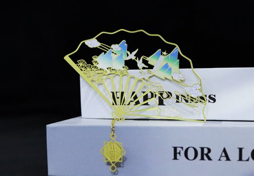 团扇国风金属书签定制