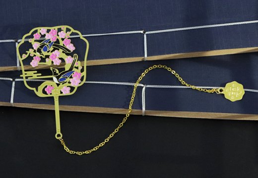 喜鹊登枝金属书签定制