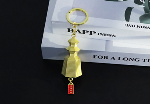 文昌塔立体金属钥匙扣定制