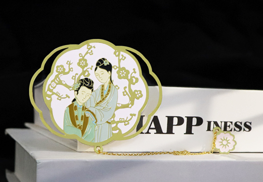 故宫仕女金属书签定制