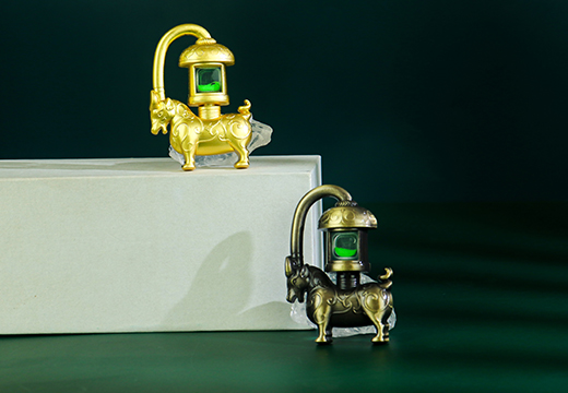 错银铜牛灯金属冰箱贴定制