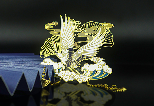 杏鹤齐福金属书签定制