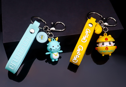 文创立体软胶钥匙扣定制