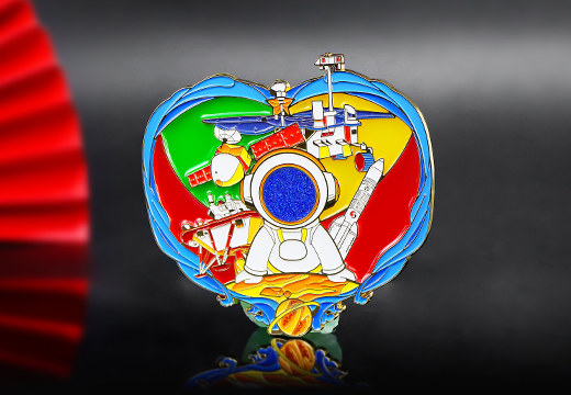 航天透明珐琅徽章定制