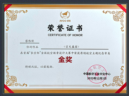 全国航空徽章设计大赛原创航空主题纪念章类金奖