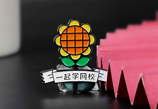 仿真植物金属烤漆徽章定制