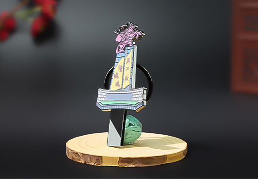 企业金属烤漆钥匙扣挂件定制