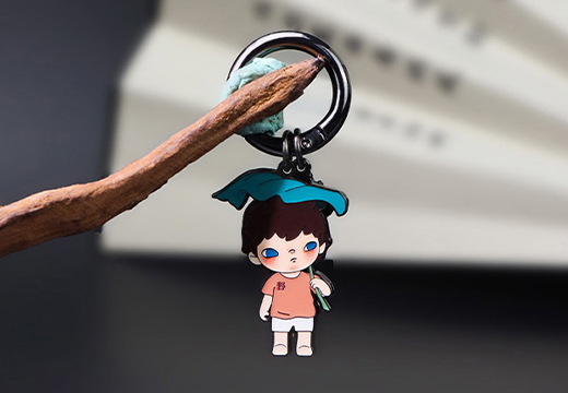 金属滴胶烤漆钥匙扣挂件定制