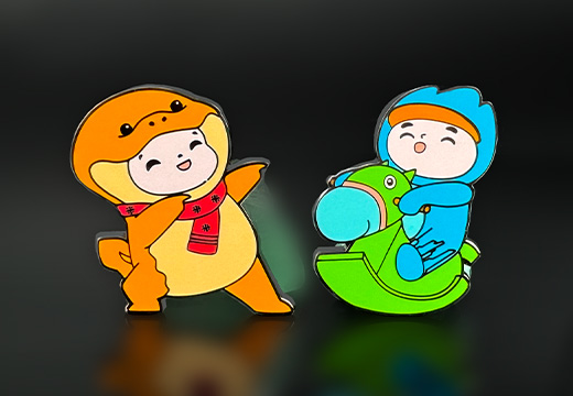 卡通金属珐琅徽章定制