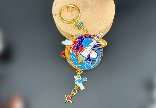 航天珐琅金属钥匙扣定制