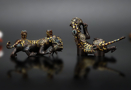 虎噬鹿树脂冰箱贴定制