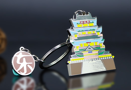 景区金属钥匙扣挂件定制