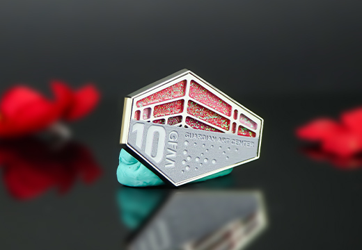 闪粉金属珐琅徽章定制