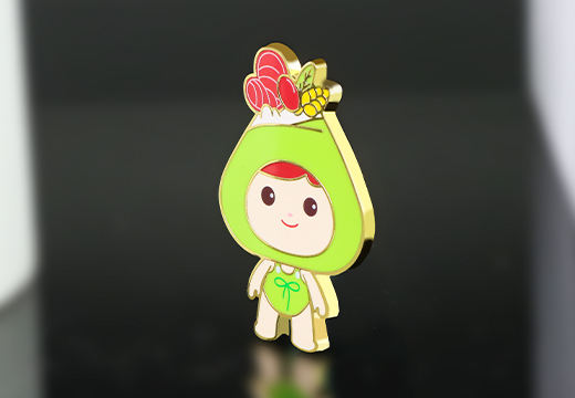 粽子金属珐琅徽章定制
