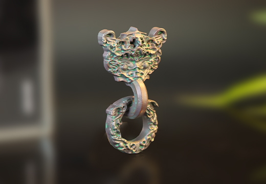 龙凤纹辅首树脂冰箱贴定制