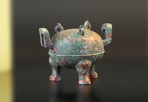 中山铁足铜鼎冰箱贴定制