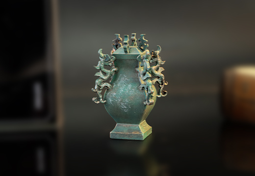 铜方壶仿真树脂冰箱贴定制