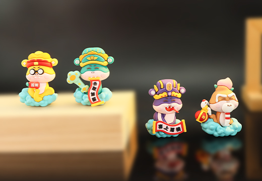 灵蛇盲盒公仔摆件冰箱贴定制