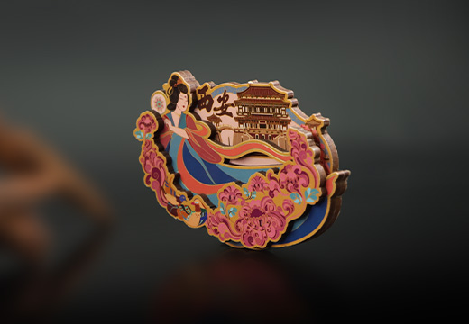 城市木质冰箱贴定制